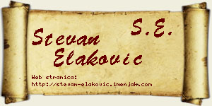 Stevan Elaković vizit kartica
